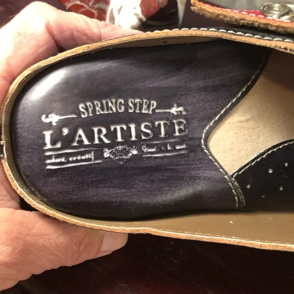 L' Artiste Spring Step Mule Women's Reggae Slide Leather Clogs Size 41/US 9.5 - Picture 6 of 9